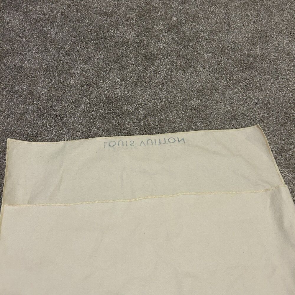 Louis Vuitton Fold Over Flap Top Envelope Dust Bag Beige Cream Blue - 22" x 16" - Picture 4 of 9